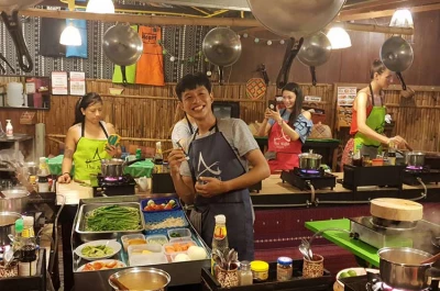 Thai Akha kitchen cooking class & local market tour