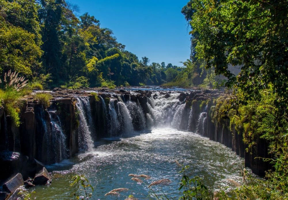 The waterfalls in Bolaven Plateau