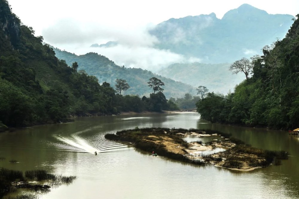 Nam Ou River in Luang Prabang Laos