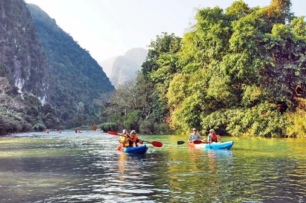 Kayaking on Namtha River