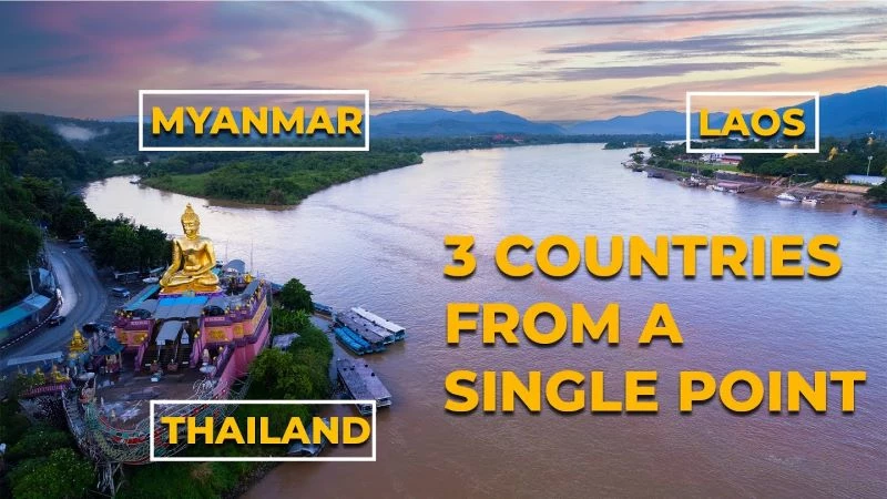 The Golden Triangle in Thailand view